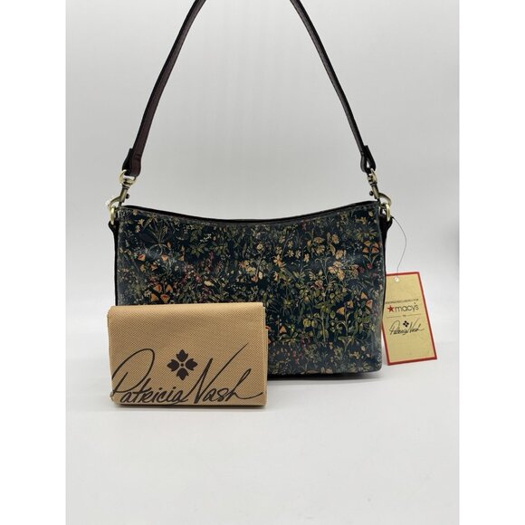 PATRICIA NASH Betta floral leather shoulder crossbody + Dust bag Tuscan Fields - Picture 5 of 11